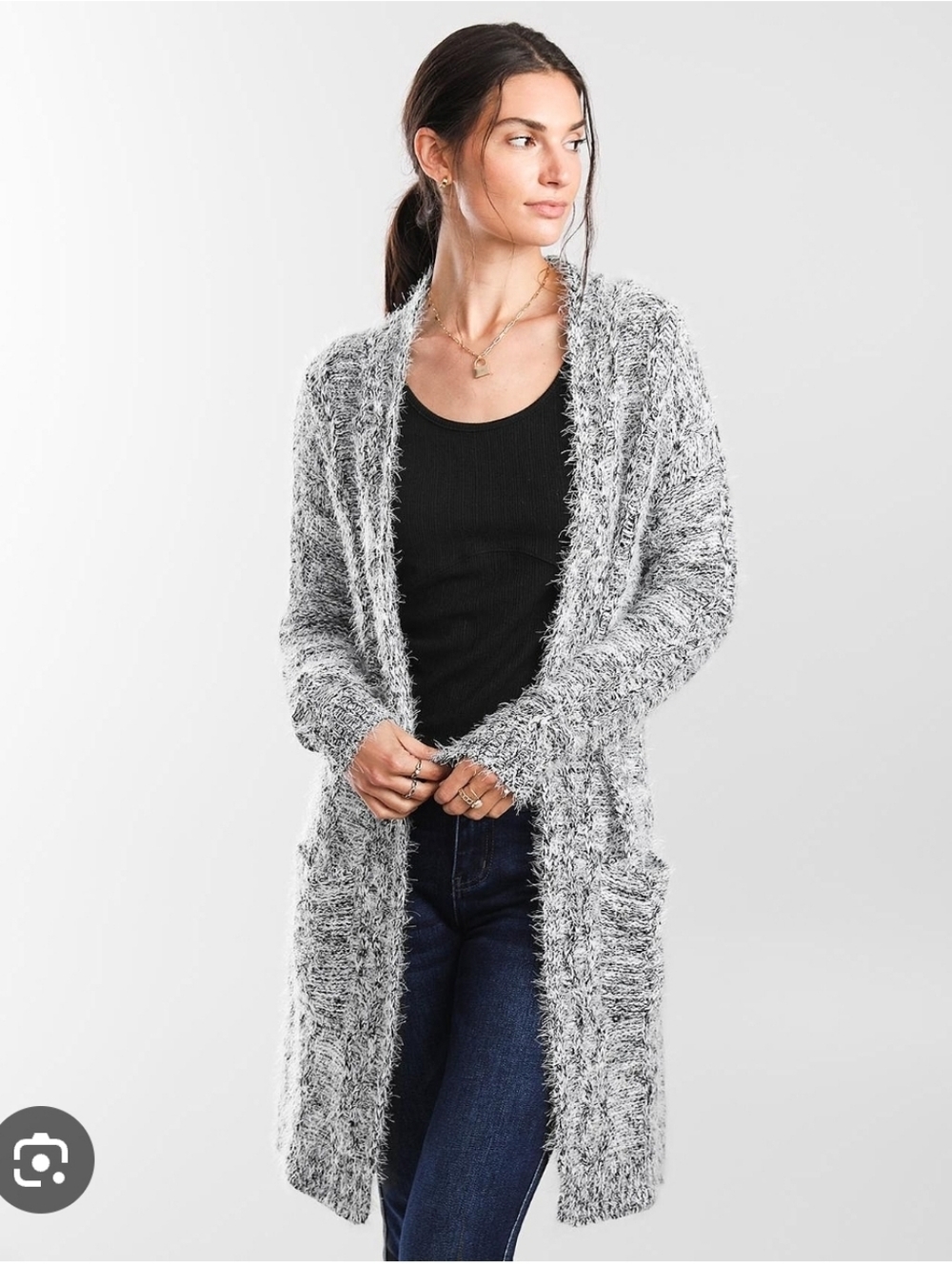 BKE Eyelash Knit Cardigan Sweater Size XS